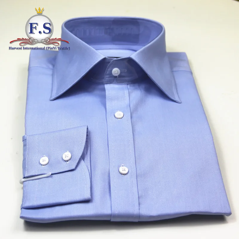 high collar blue royal oxford custom mens dress shirts