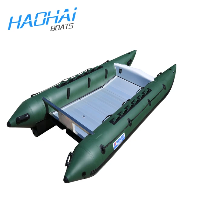 Быстро надувная алюминиевая лодка-катамаран на 6