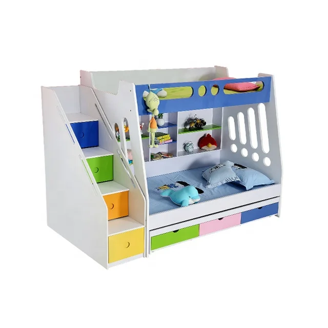 bed for three children kids bunk bed triple mdf bunk bed