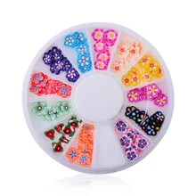 Colored Flower 3d nail art bijoux ongles strass ongles decoracion de unas nail glitter decorazioni unghie