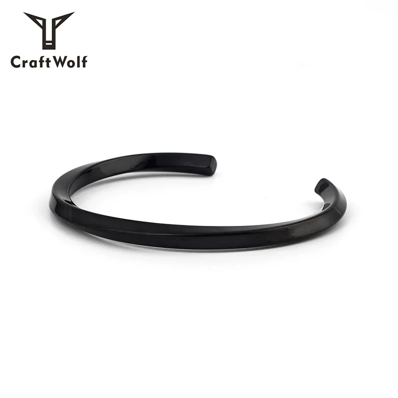 Craft Wolf Twisted Wire  Fashion Accessories Simple Design Couple Jewelry Bracelets Bangle