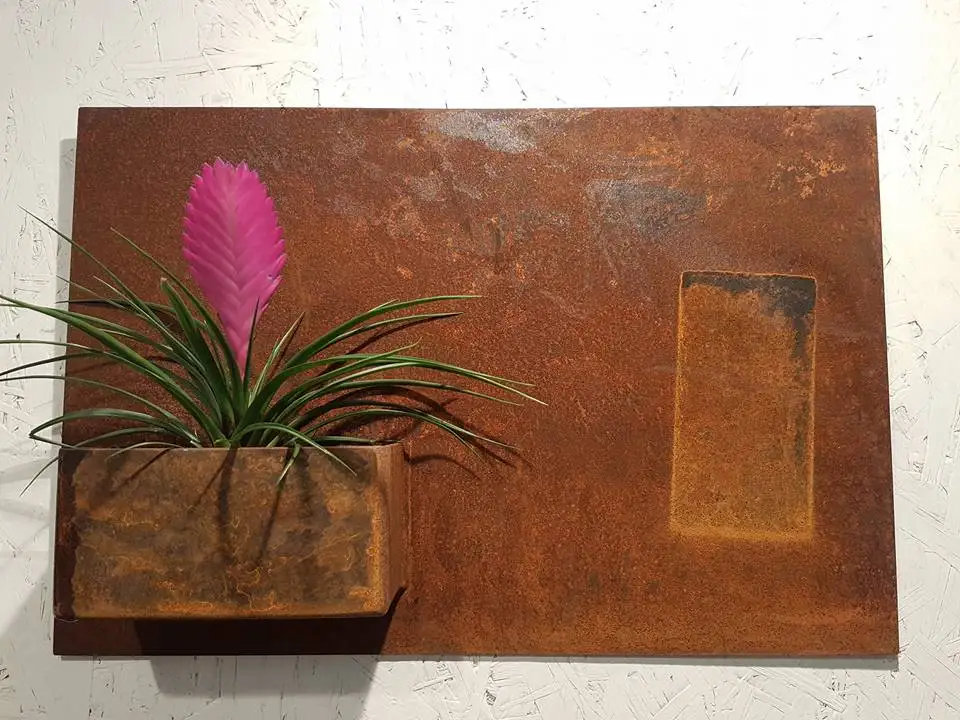 Modern Life Style Yard Decor Rust Corten Planter