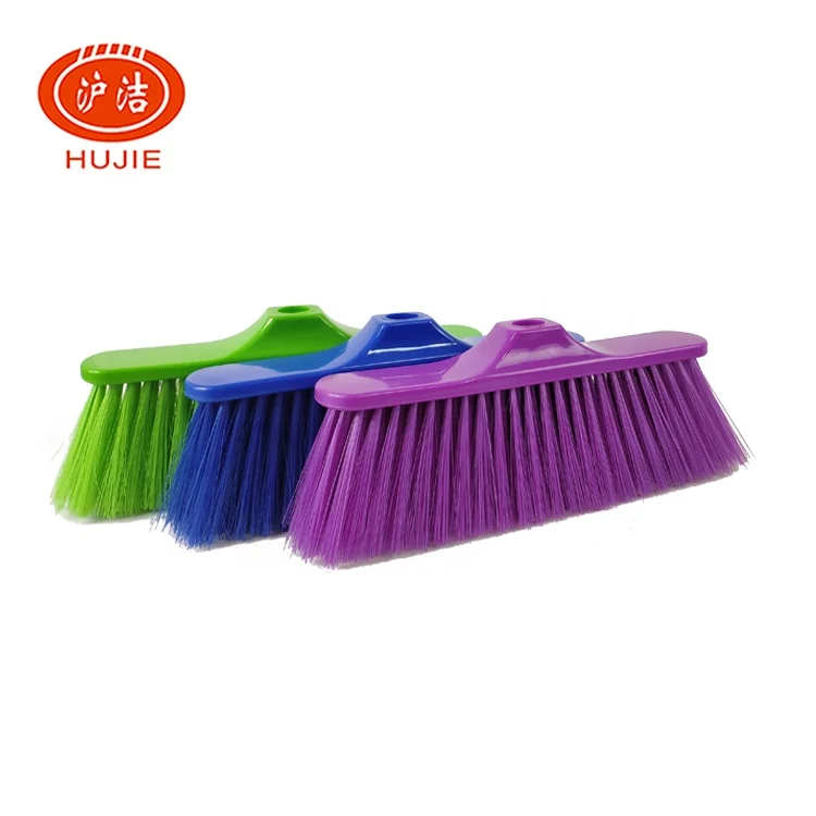 PET bristles plastic broom head with Italian thread