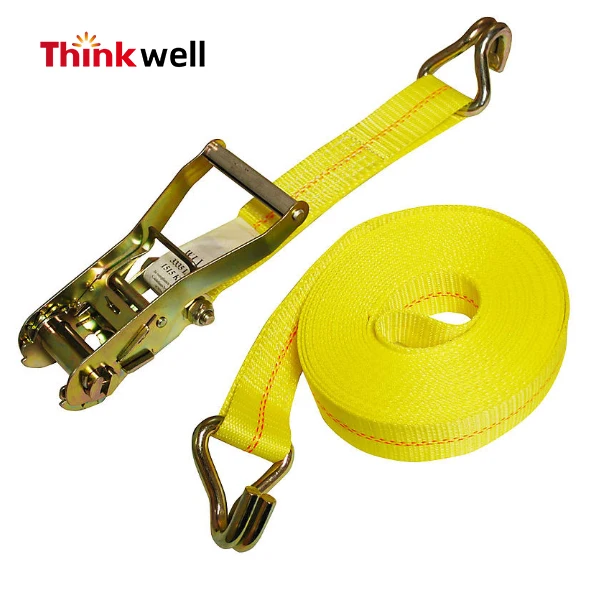 Webbing Sling One Way Cargo Tie Down Lashing Buckle with Double J Hook