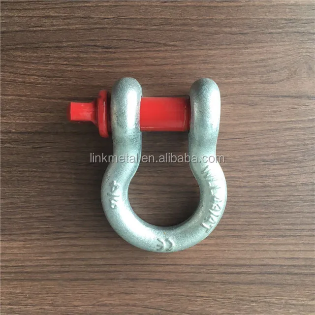 
High Tensile Galvanized US Type Screw Pin Anchor Bow Shackles 