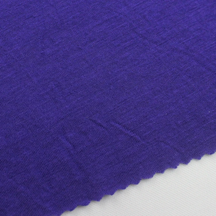 Китайский поставщик, высокое качество, вихревая пряжа 40S, неэластичная вискоза, одинарная Легкая трикотажная ткань для футболок