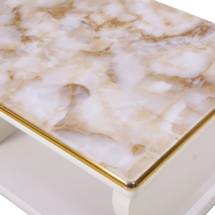 
custom classic vintage marble tops effect coffee table marble coffee tea table 