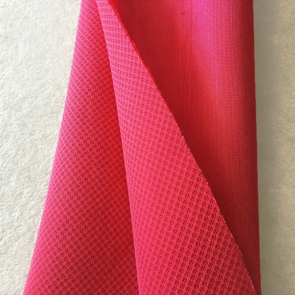 Hot sale breathable honeycomb  knitted fabric sandwich mesh fabric 3d knitted air mesh fabric with spacer for sport shoes