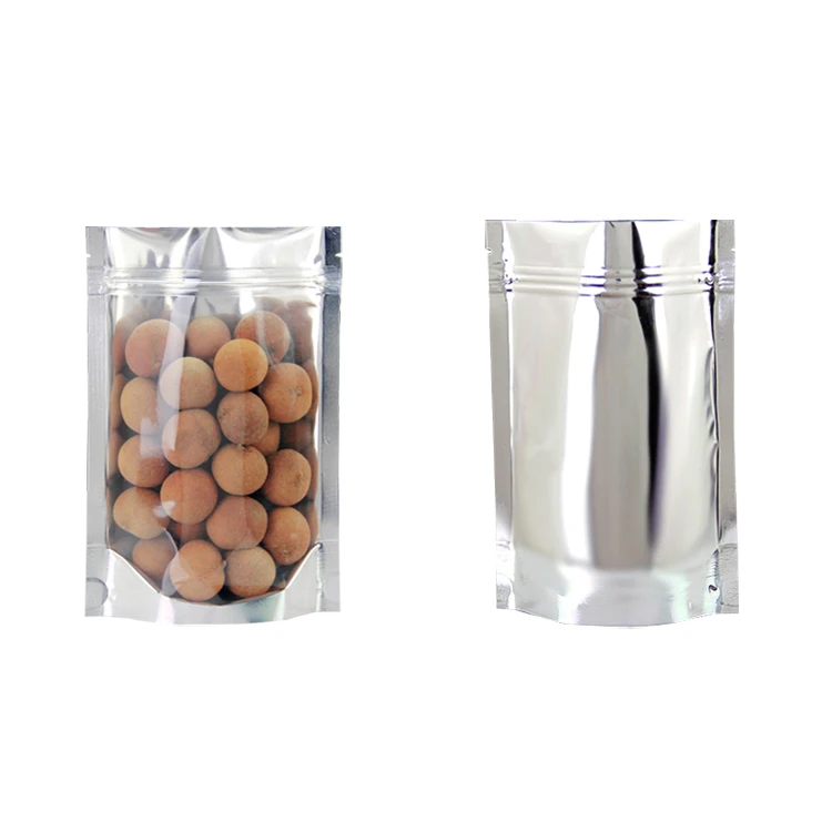 Hot Transparent Coffee Stand Up Zipper Mylar Packaging Bags, Resealable Aluminum Foil OPP Food Custom Plastic Pouch Zip lock Bag