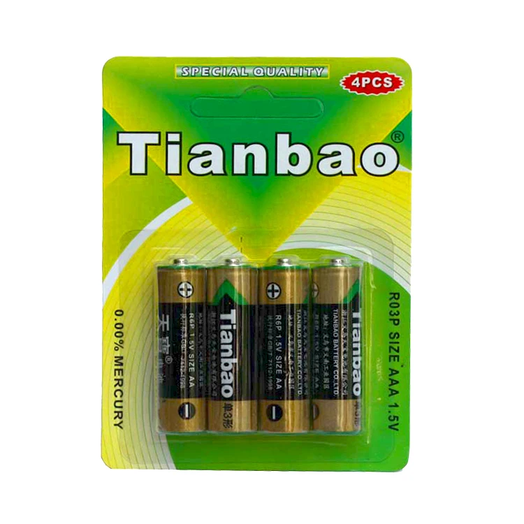 China Tianbao Brand 1.5V AAA Toys Car Battery