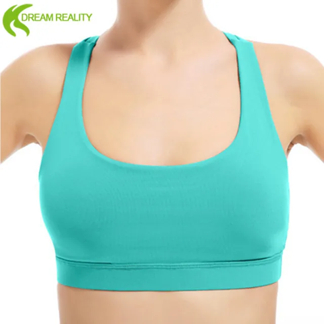 Оптовая продажа, пикантная женская спортивная одежда без рисунка, бюстгальтер для йоги с полной чашкой, недорогой бюстгальтер для тенниса