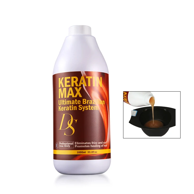 DS Keratin MAX Hair Relaxer Brazilian Pure Bio 5% Formaldehyde Keratin Hair Straightening Treatment Cream