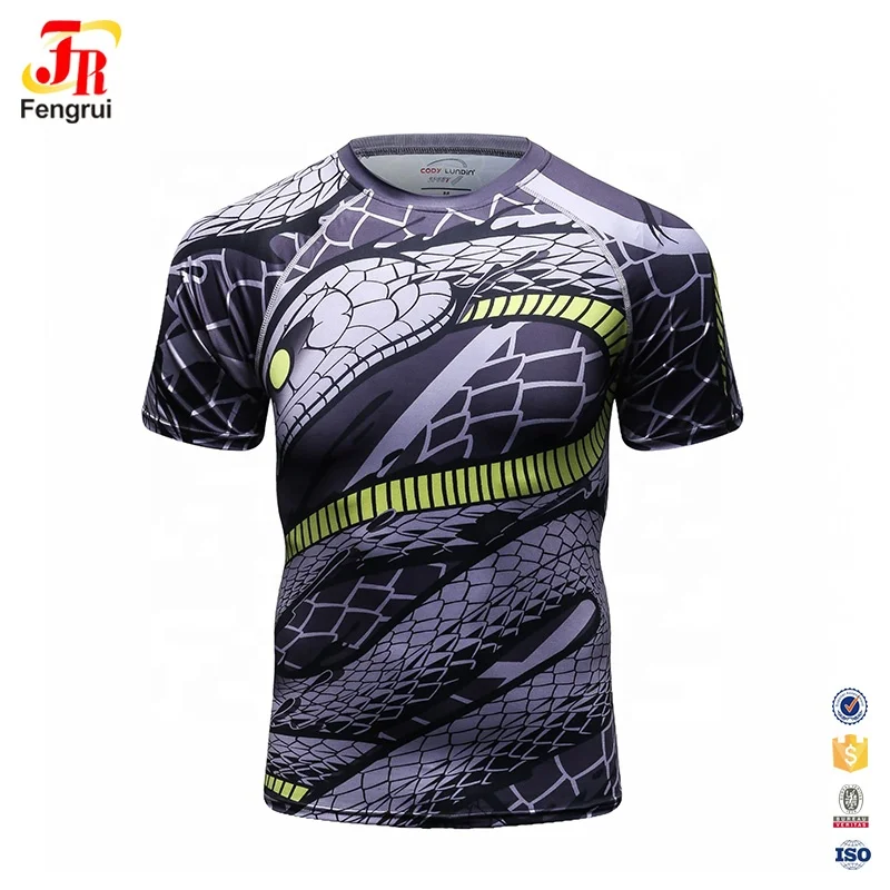 Wholesale Compression Clothes Mens Sublimated Custom Superhero Shirt