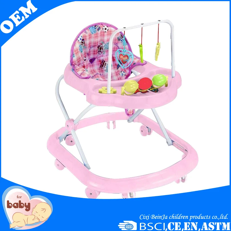 
8 wheels plastic baby walker with music and many toys 