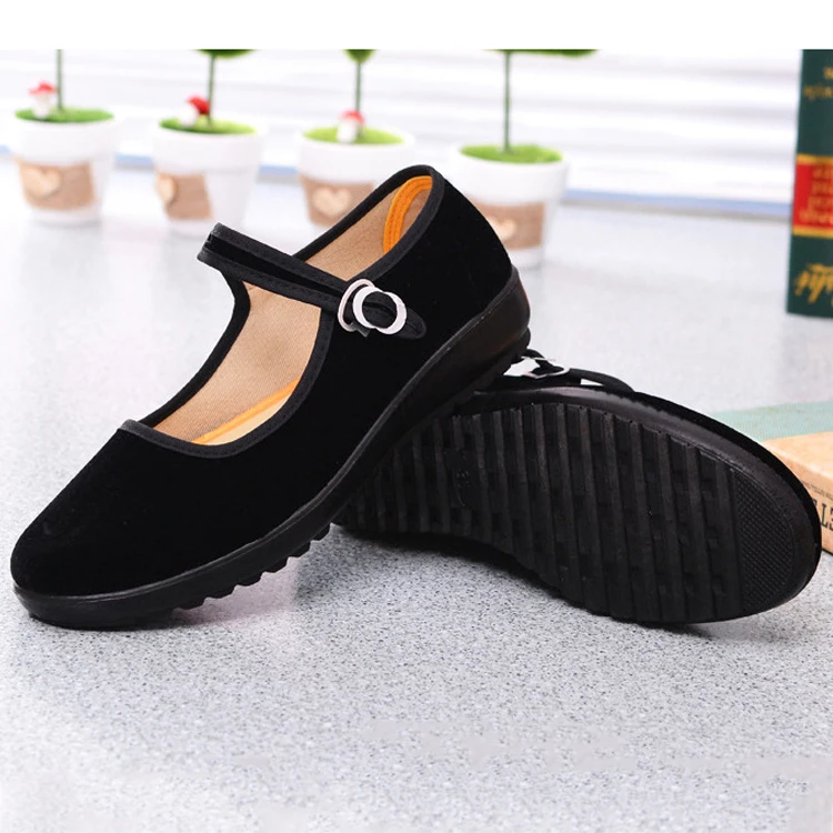 Элегантные церемониальные тканевые туфли на танкетке для работы в отеле старого Пекина