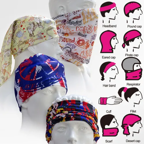 
Custom Logo Sports Head Scarf Multifunctional Seamless Tubular Bandana 