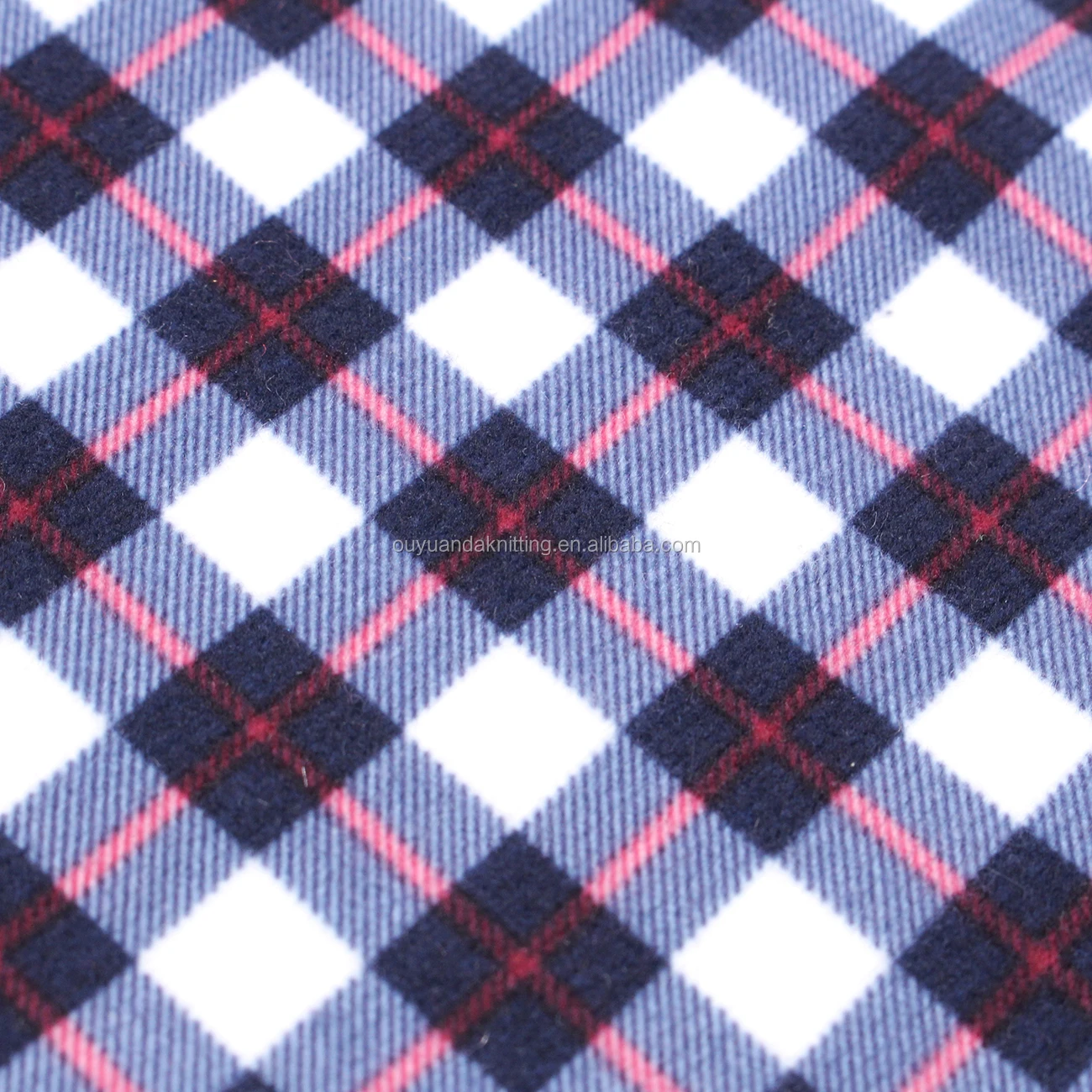 Jiaxing Factory Direct 100% Polyester Tartan Plaid Fabric Imitated Cotton Fabric for Sofa Cover