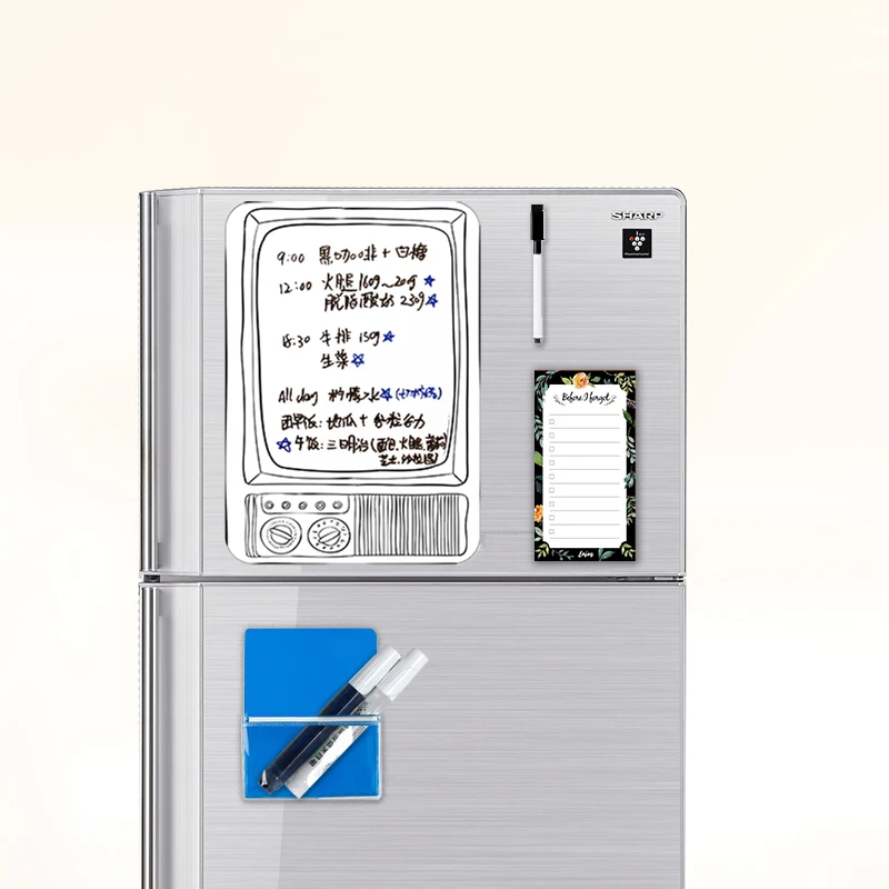 Высококачественный прозрачный маркер из пвх, магнитная карманная сумка для хранения мелких предметов для холодильника, магнитный держатель для ручек