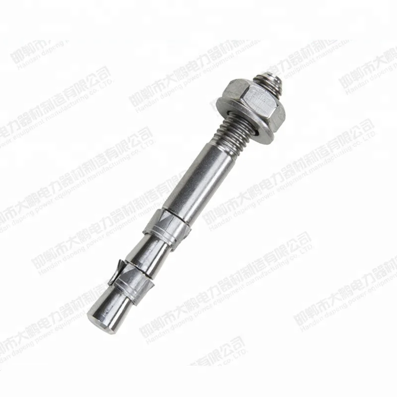 A2 A4 304 316 Stainless Steel Wedge Anchor , Anchor Bolt , Throught Bolt