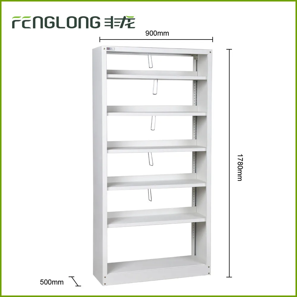 
Cheap steel school furniture bookcase 6 tier metal bookshelf 