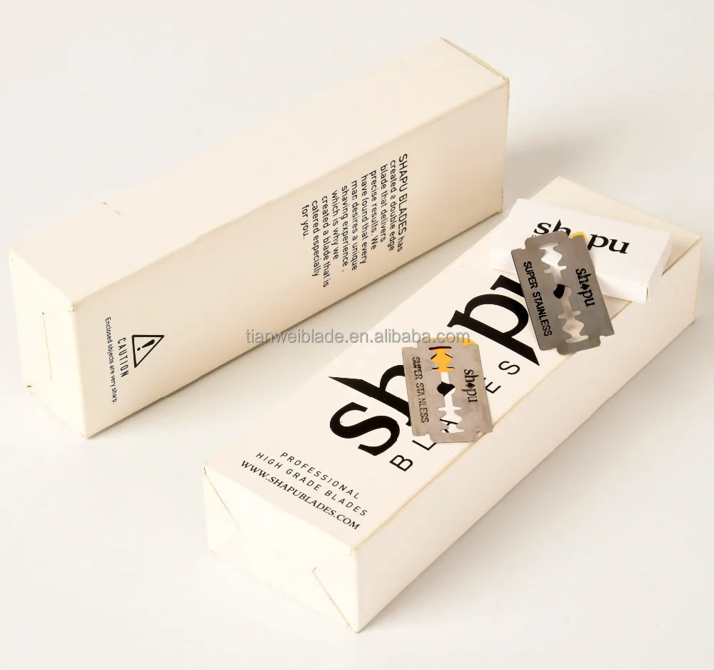 Super quality sharp platinum coating safety sweden stainless steel shaving blade/razer blade