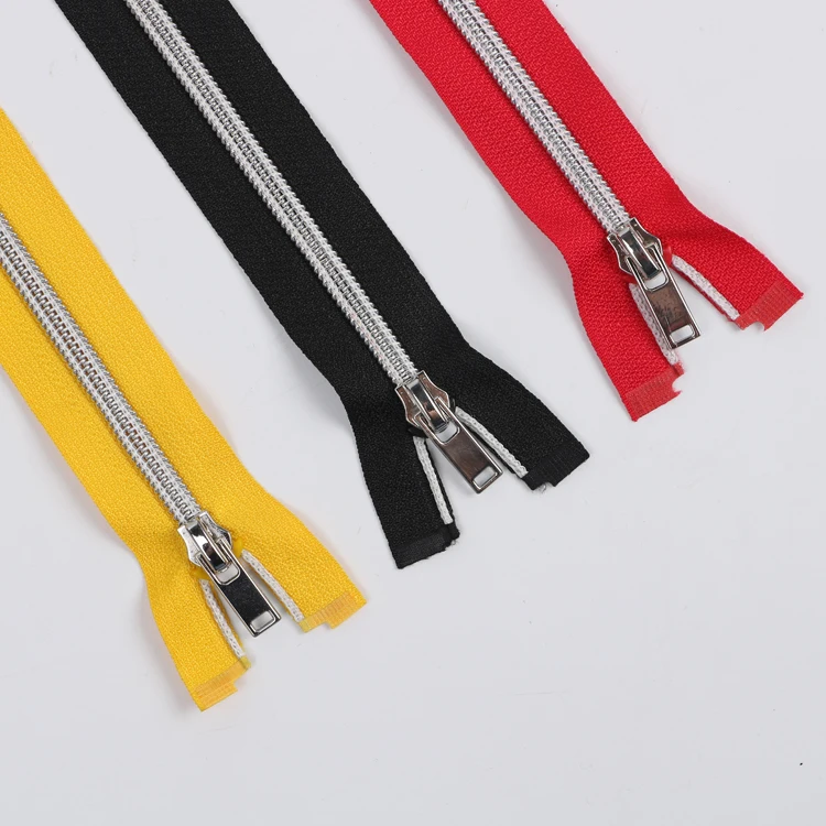 Factory Direct Price New Design No 5 Nickel Teeth Nylon Zipper Open End For Jacket And Coat