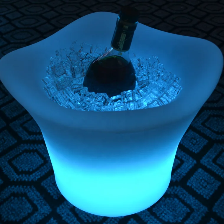 Лидер продаж на Amazon, ведро для льда со светодиодами 2019, ведро для льда с подсветкой для вина