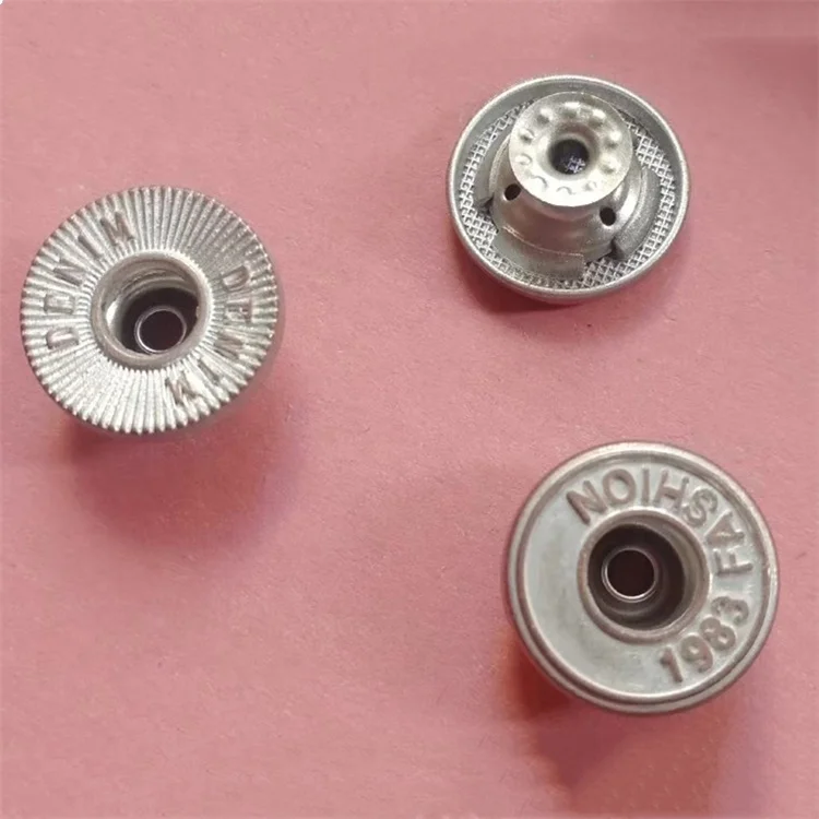 Pearl White black metal Shake head buttons Decorative rivet coat jeans button