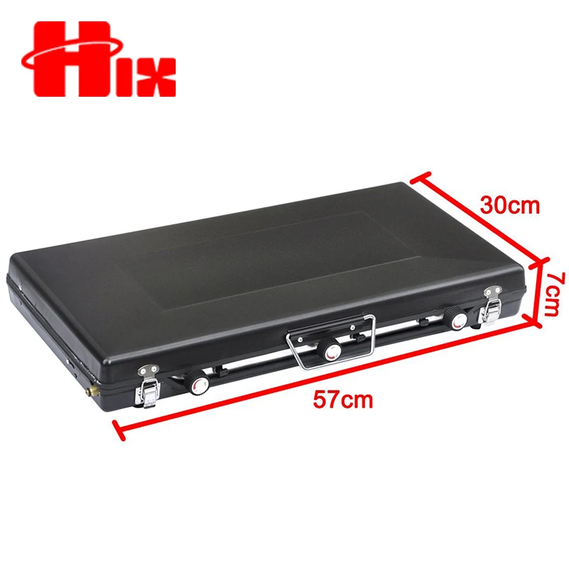 Japanese cheap 3 burner table gas stove with glass cover