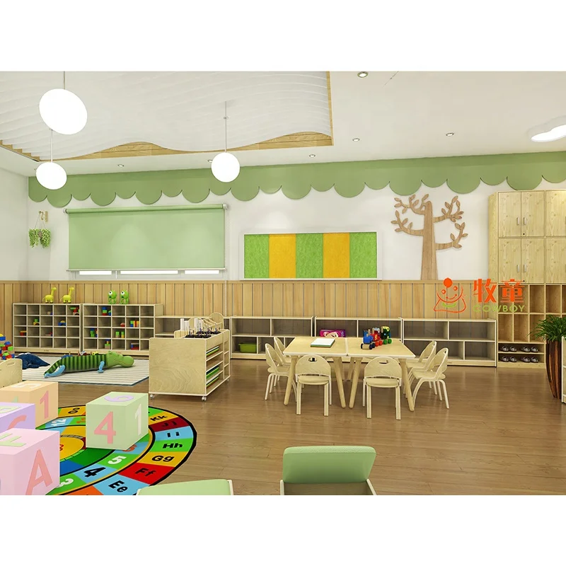 COWBOY on sale modern preschool furniture wood nature environment preschool nursery kindergarten kids play school furniture
