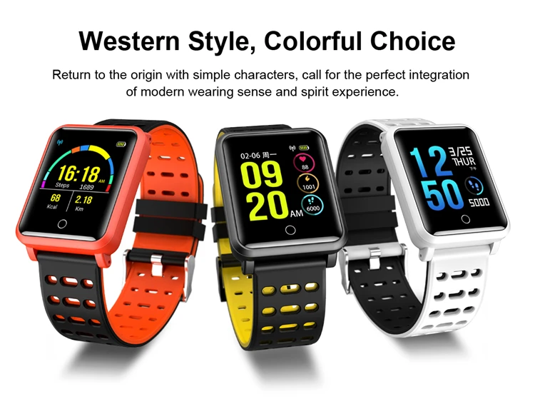 
KCW Smart wristband Waterproof IP68 Fitness Tracker band Heart Rate Blood Pressure Smart Watch N88 