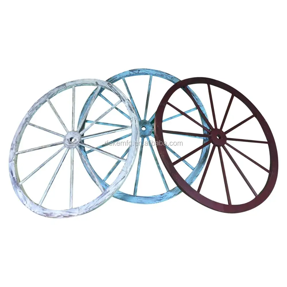 Decorative  Modern Wood Wagon Wheel OEM Holiday Supplies Home Decoration 30 Inch x 1.5 Inch