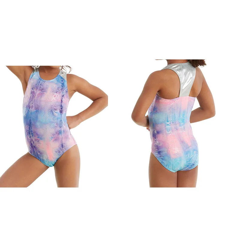 Оптовая продажа, гимнастические трико с т-образным вырезом для девочек