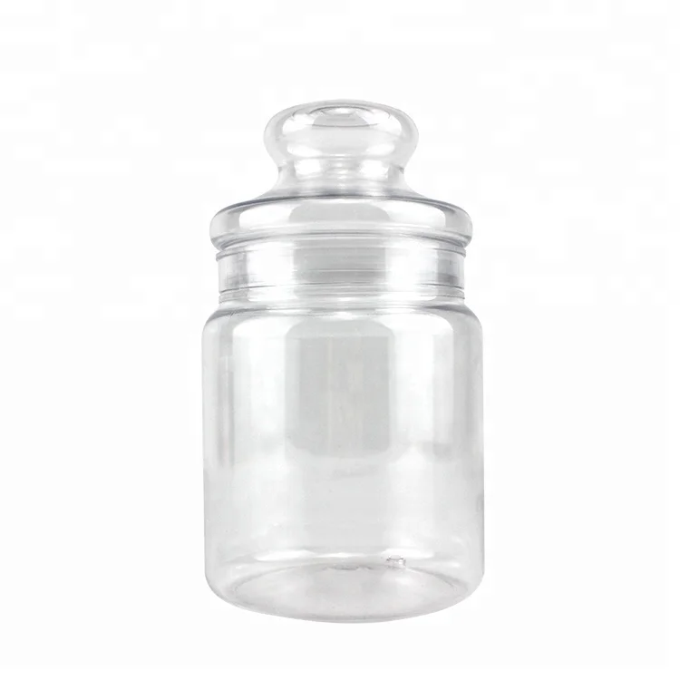 OEM Storage Bottles & Jars Large Luxury Candy Jar Fancy 500ml Kitchen Food PET Kitchen Containers Round Plastic Party Availalble