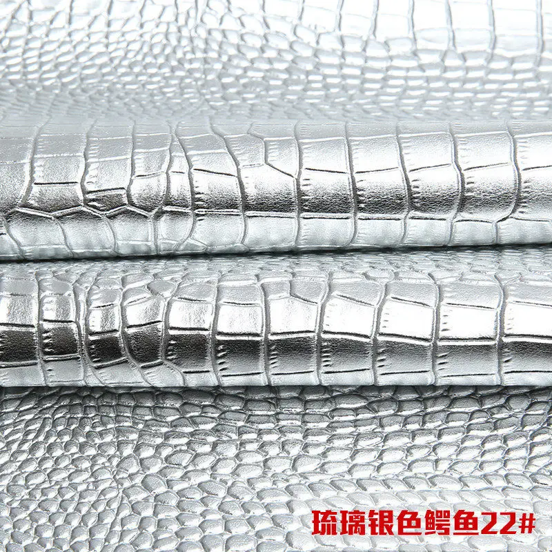 Crocodile Grain Synthetic Leatherette Black Faux PU Leather Upholstery Fabric PVC  foam Leather farics sponge leather