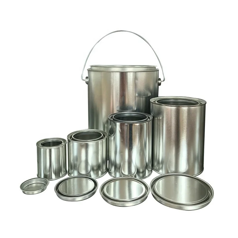 
250ML empty small paint tin cans with lids for glue canning 