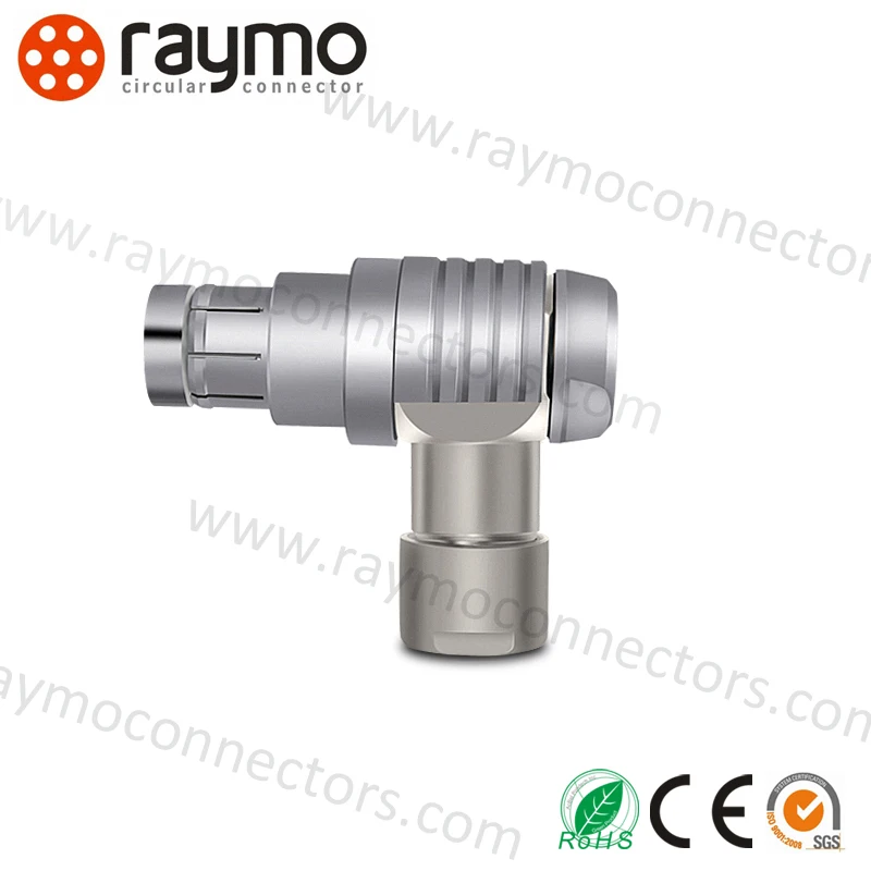 WSO elbow 90 degree connector plug 102 103 1031 104 series multipole type 5 pin male circular connector