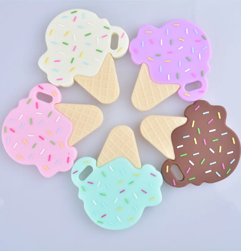 Multi color Soft Silicone baby teether and teething chew toy