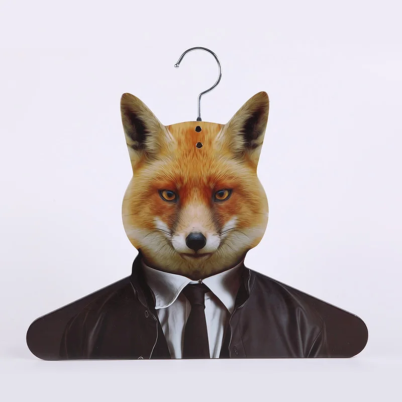 Cardboard animal design clothing paper hangers with metal hook