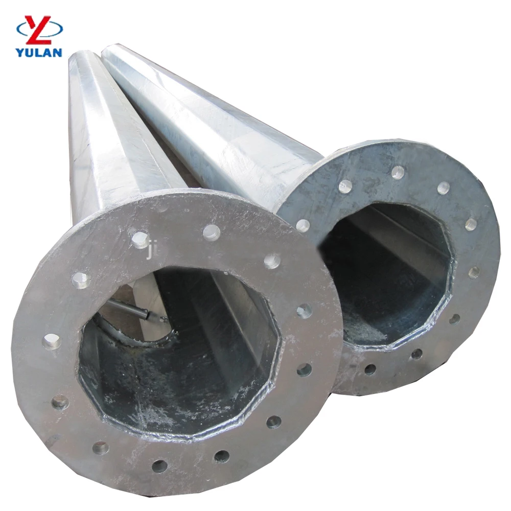 15-45m galvanised high mast light pole