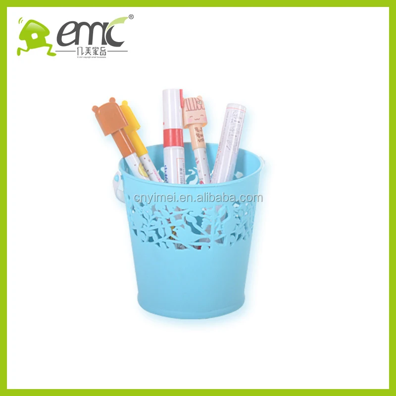 emc Mini plastic round shape bakets, mini round baskets for desktop