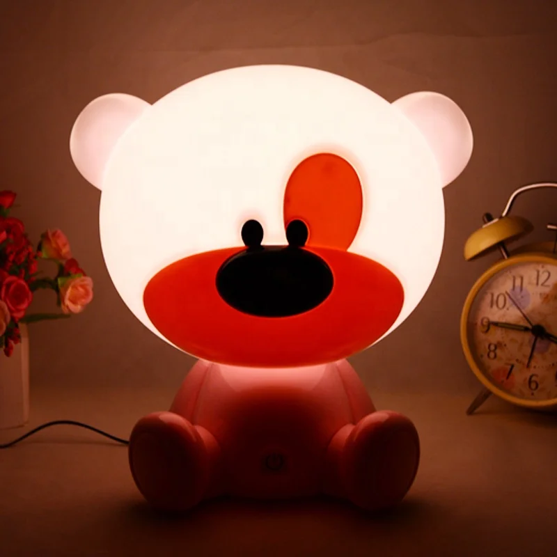 EU/US Plug Night Lovely Sleeping Lamp Baby Room Bedside Lamp Cartoon Night Light