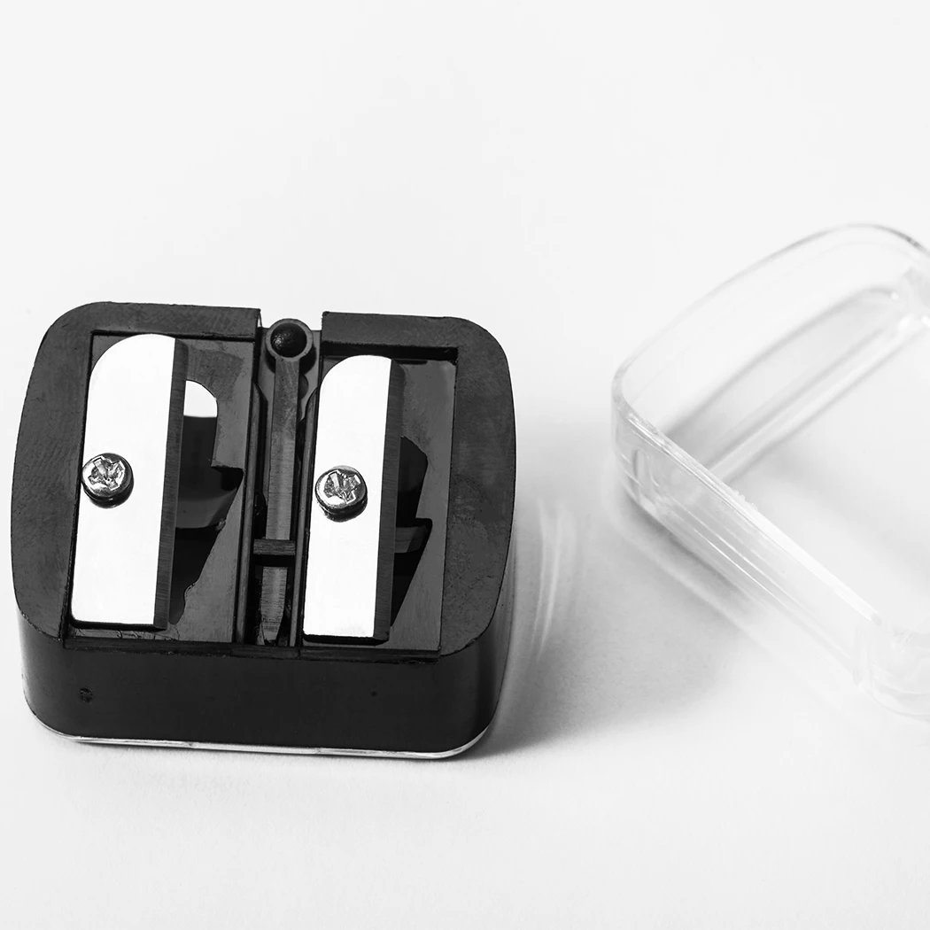 Makeup Tools Cosmetic 2 Holes Wood Eyebrow Lip Pencil Sharpener