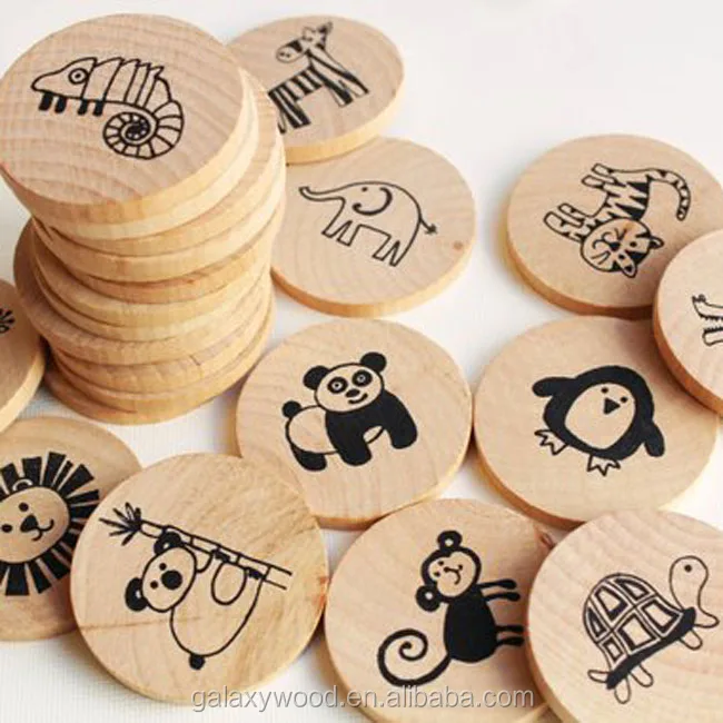 Wholesale Custom Wooden Coins for Montessori and Waldorf Games