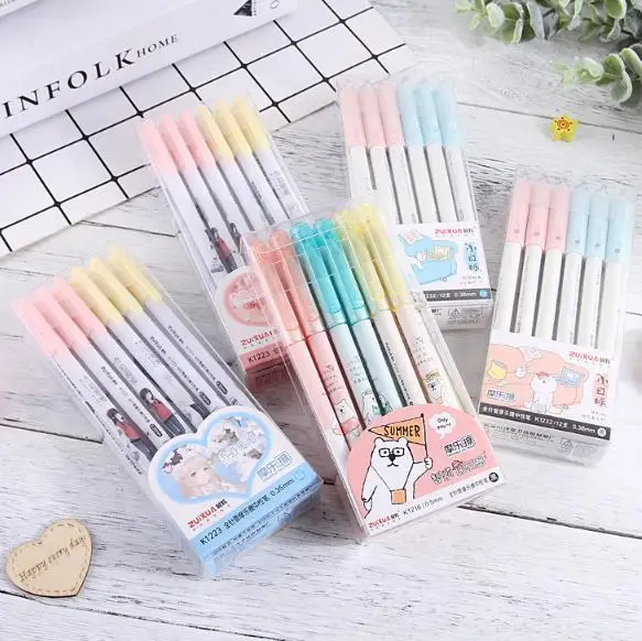 Pupils erasable pen crystal blue-black ink all needle easy to wipe the le pen creative stationery pen PN2560