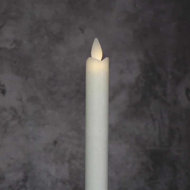 Рождественская декоративная беспламенная тонкая Мерцающая светодиодная конусная свеча Matti на батарейках