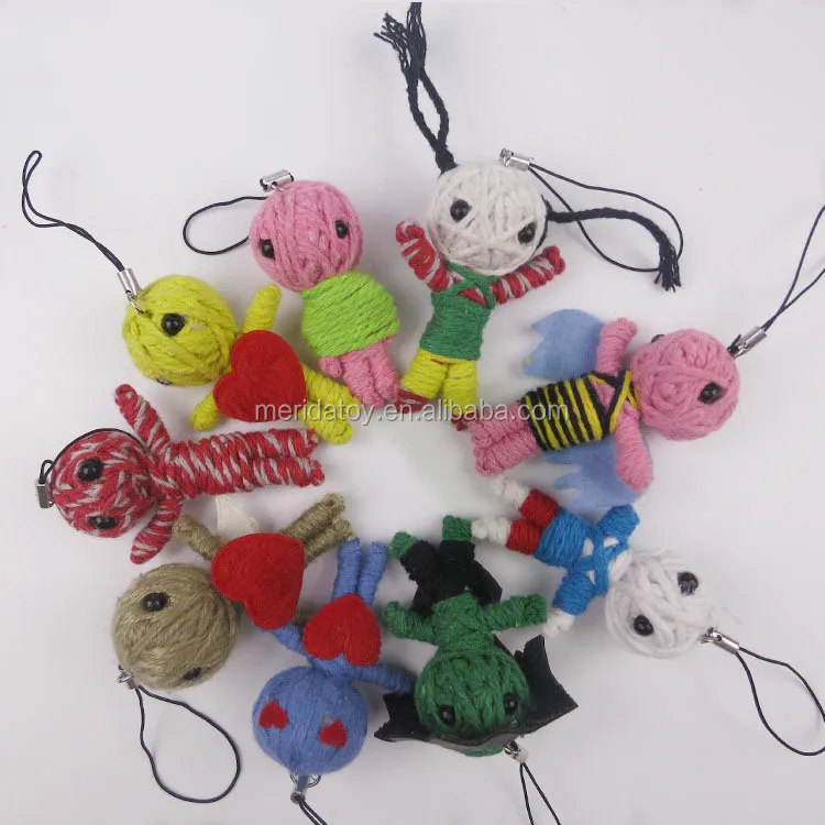custom cartoon handmade Voodoo dolls keychain
