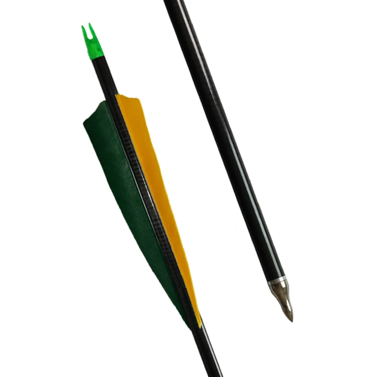 ID6.2mm pure carbon arrow with Turkey feathers hunting arrows by compound bow and traditional bow