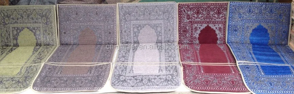 
prayer mat muslim with backrest & pocket 