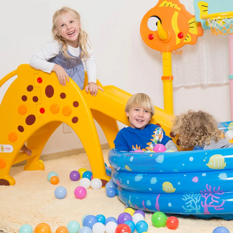 Indoor good quality animal educational child slide playground plastic baby slides indoor playground